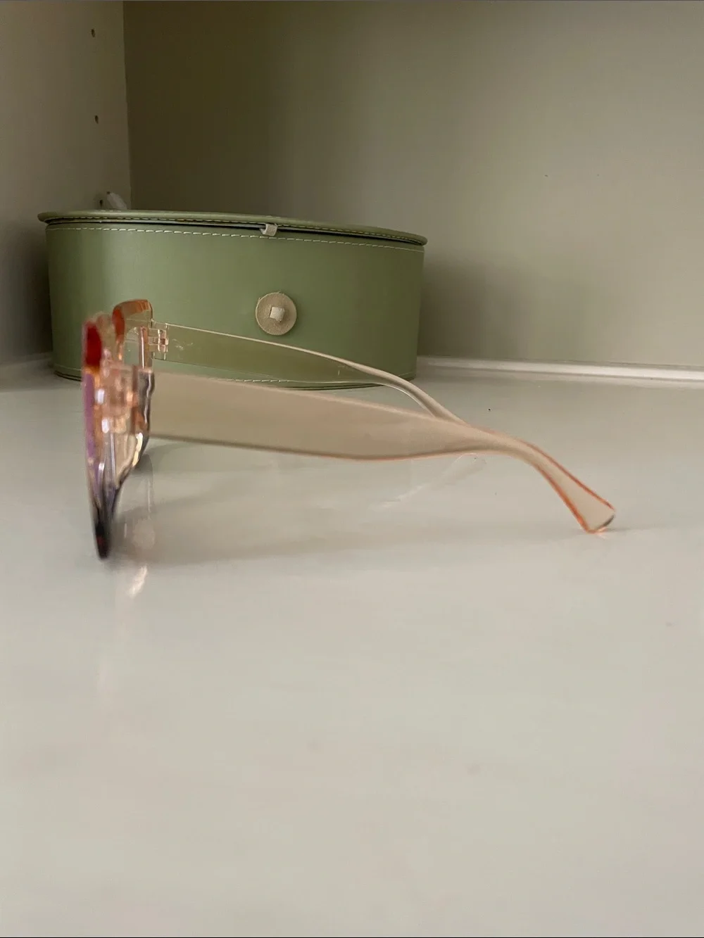 NWOT Oversized Acrylic Clear Lens Square Glasses